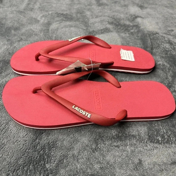 Lacoste Men's Nosara Flip Flop Red - Picture 13 of 14